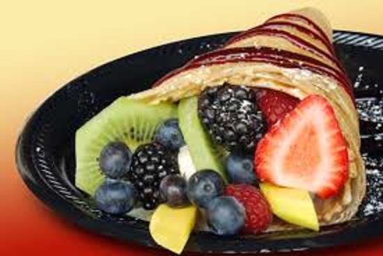 كريب حلو مع الفواكه