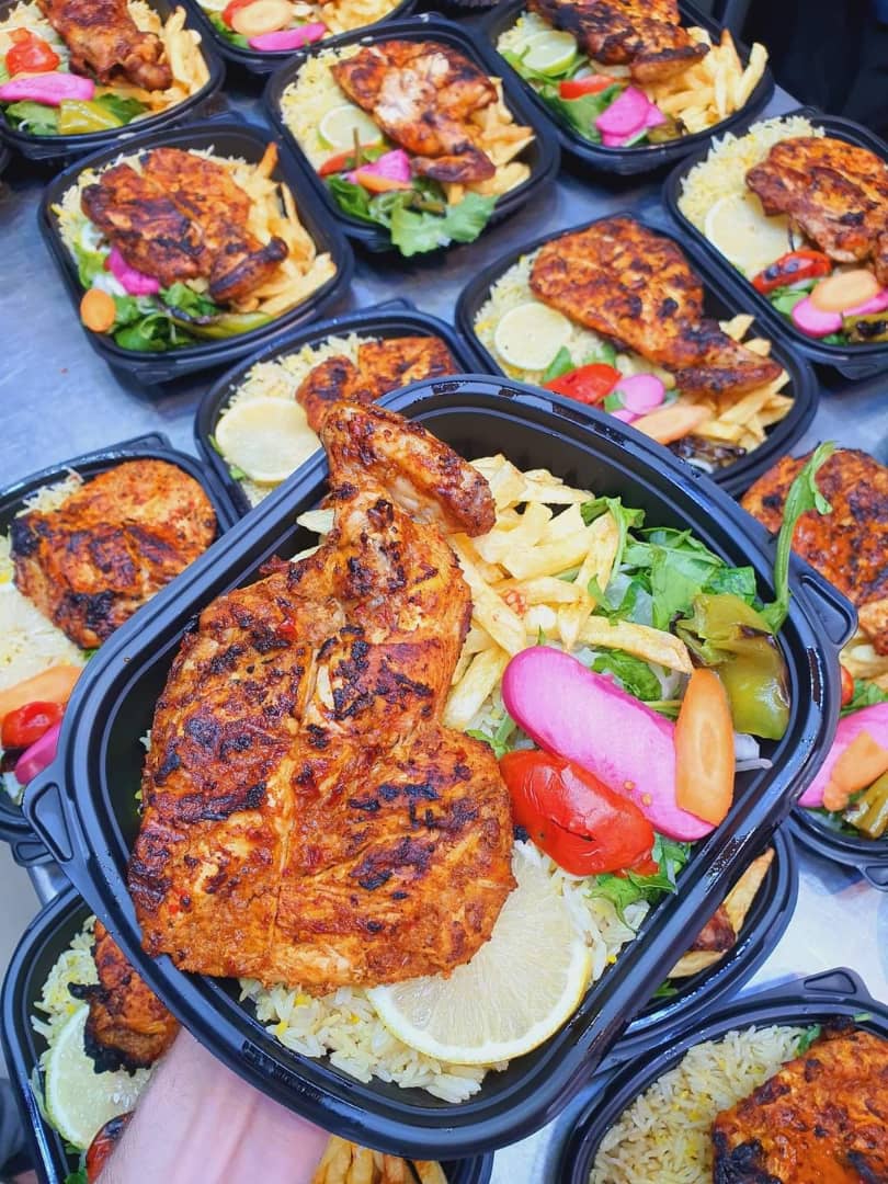 ربع دجاجة مشويه